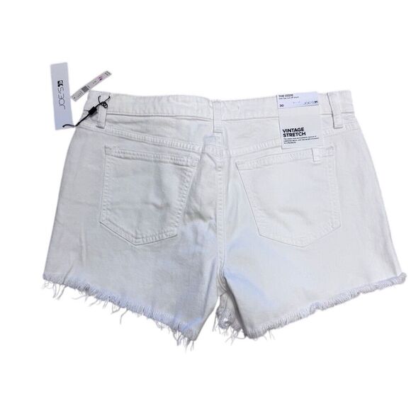 NWT Joe's Jeans the Ozzie Mid Rise Cut Off Shorts White Size 30 - Picture 2 of 5